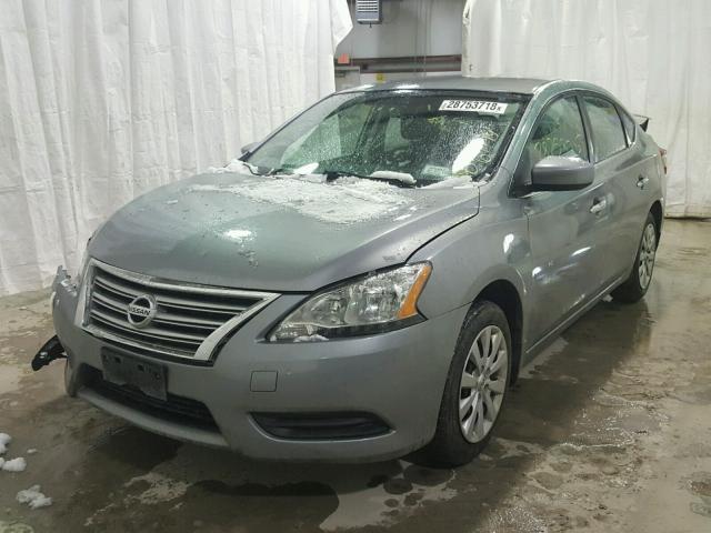 3N1AB7AP4DL690480 - 2013 NISSAN SENTRA S GRAY photo 2