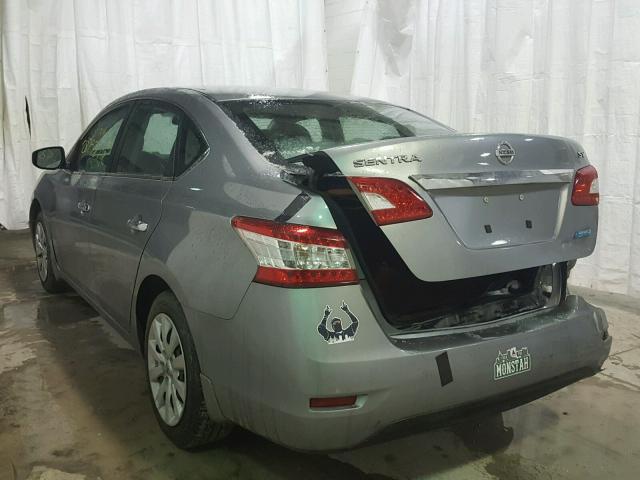 3N1AB7AP4DL690480 - 2013 NISSAN SENTRA S GRAY photo 3