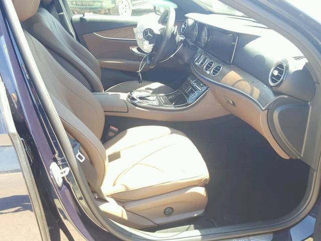 WDDZF4JB7HA291024 - 2017 MERCEDES-BENZ E 300 BLUE photo 5