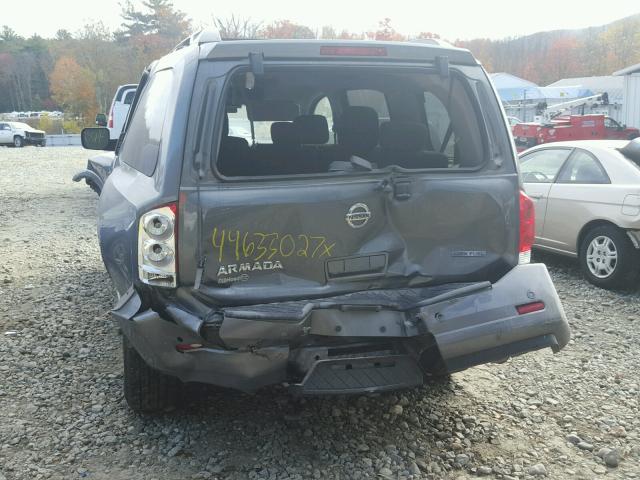 5N1BA0ND5EN608023 - 2014 NISSAN ARMADA SV GRAY photo 9