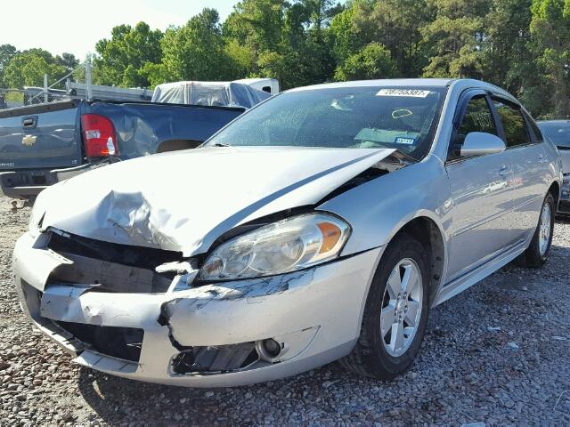 2G1WB5EK1A1128645 - 2010 CHEVROLET IMPALA LT SILVER photo 2