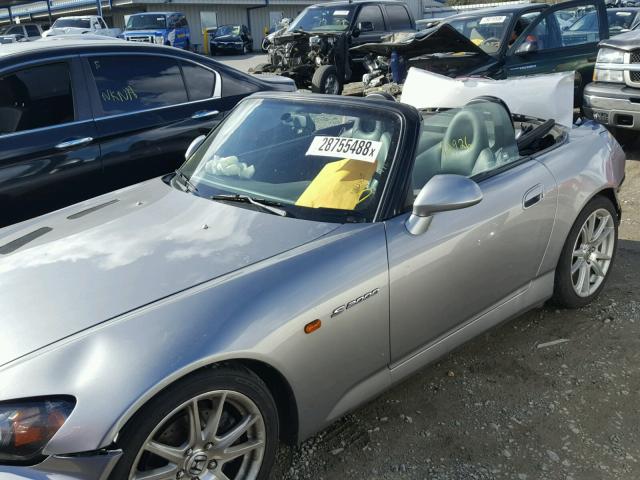 JHMAP21455S000681 - 2005 HONDA S2000 SILVER photo 2