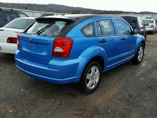 1B3HB48B28D673985 - 2008 DODGE CALIBER SX BLUE photo 4