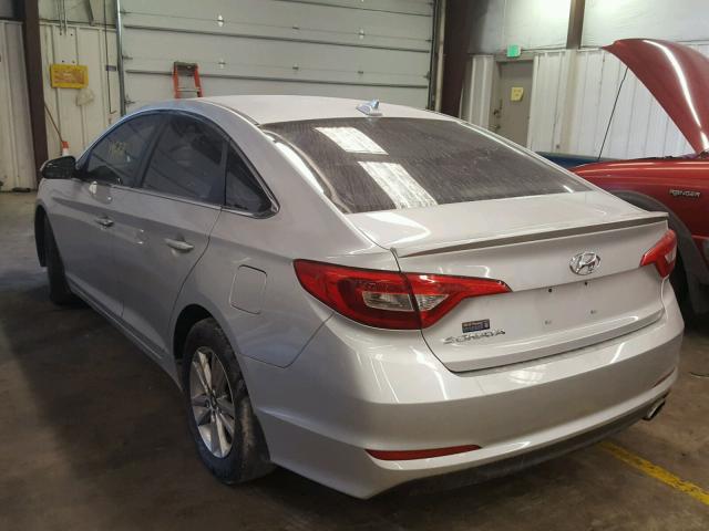 5NPE24AF2FH235084 - 2015 HYUNDAI SONATA SE SILVER photo 3