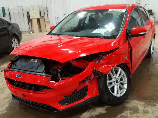 1FADP3F23GL233683 - 2016 FORD FOCUS SE RED photo 2