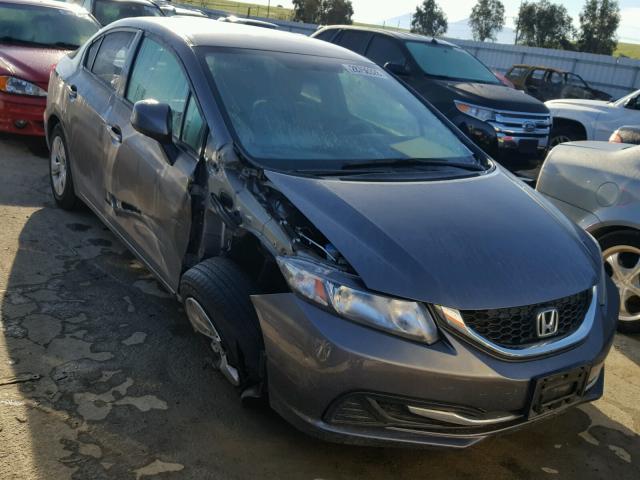 19XFB2F59DE287743 - 2013 HONDA CIVIC LX GRAY photo 1