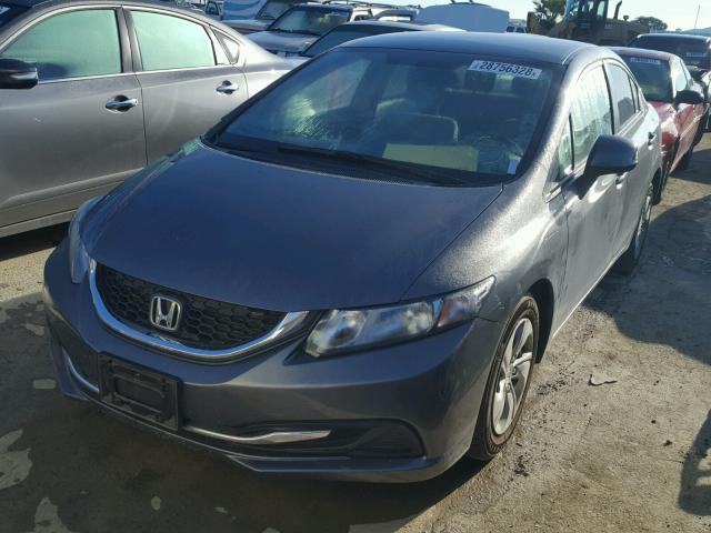 19XFB2F59DE287743 - 2013 HONDA CIVIC LX GRAY photo 2