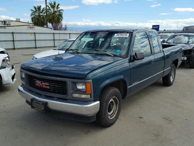 1GTEC19R3VE528937 - 1997 GMC SIERRA C15 GREEN photo 2