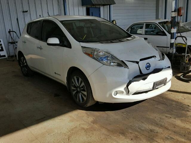 1N4AZ0CP9FC329621 - 2015 NISSAN LEAF S WHITE photo 1