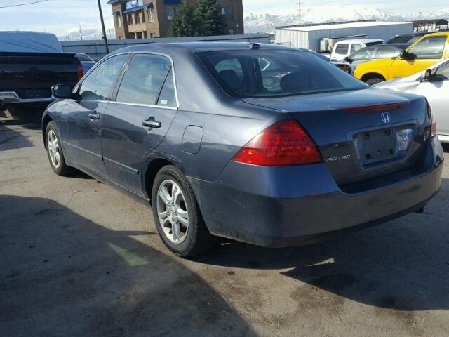 1HGCM56827A039951 - 2007 HONDA ACCORD EX GRAY photo 3