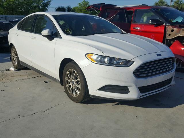 3FA6P0G71FR141814 - 2015 FORD FUSION S WHITE photo 1