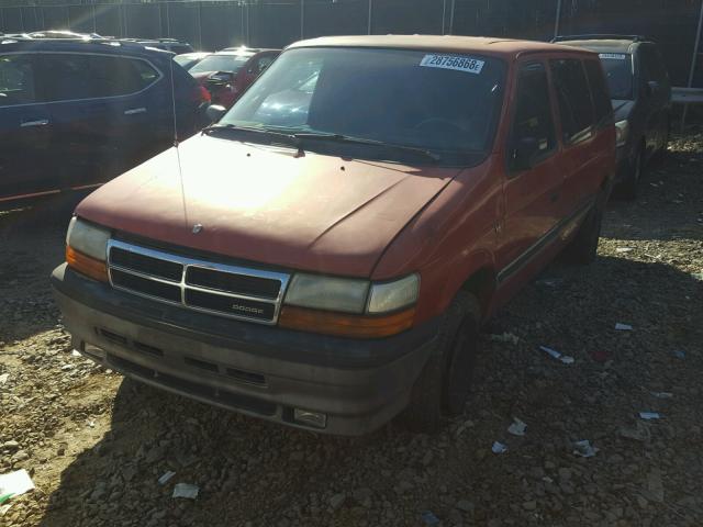 2B4GH4537PR272219 - 1993 DODGE CARAVAN SE RED photo 2