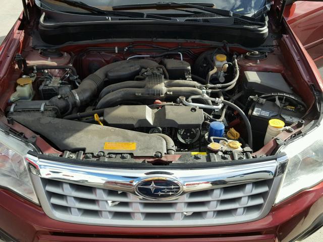 JF2SHADC9CH468778 - 2012 SUBARU FORESTER 2 BURGUNDY photo 7