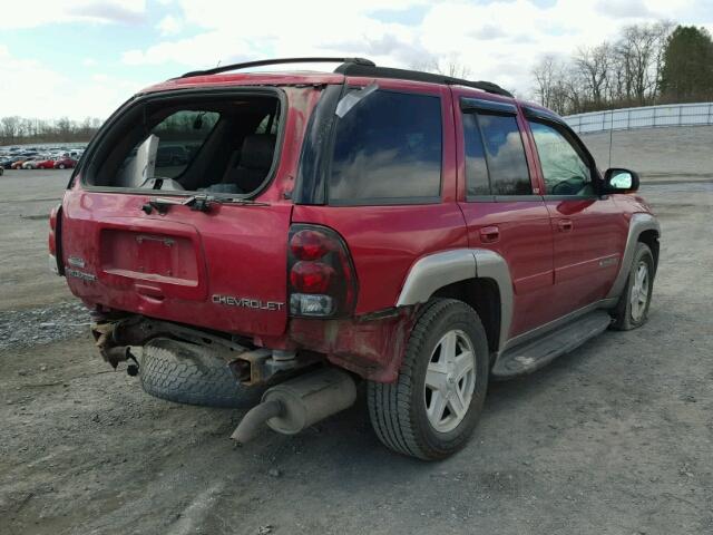 1GNDT13S132327857 - 2003 CHEVROLET TRAILBLAZE MAROON photo 4