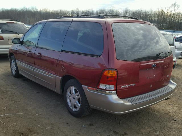 2FMZA56413BB79305 - 2003 FORD WINDSTAR S MAROON photo 3