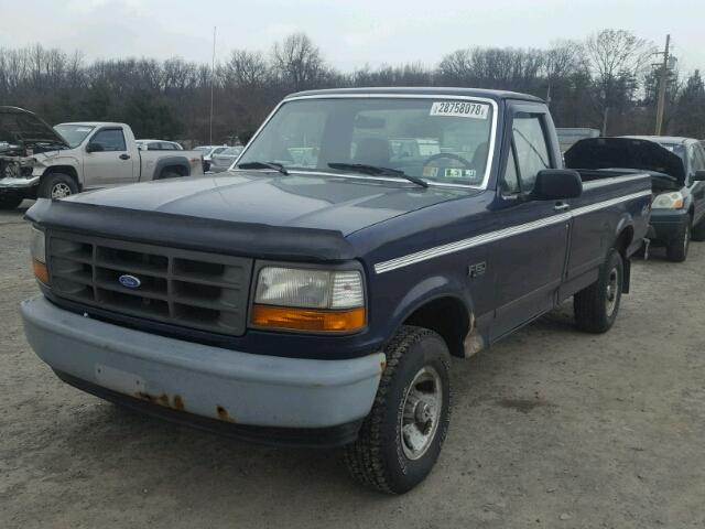 1FTEF14YXRNB69940 - 1994 FORD F150 BLUE photo 2