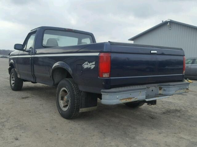 1FTEF14YXRNB69940 - 1994 FORD F150 BLUE photo 3