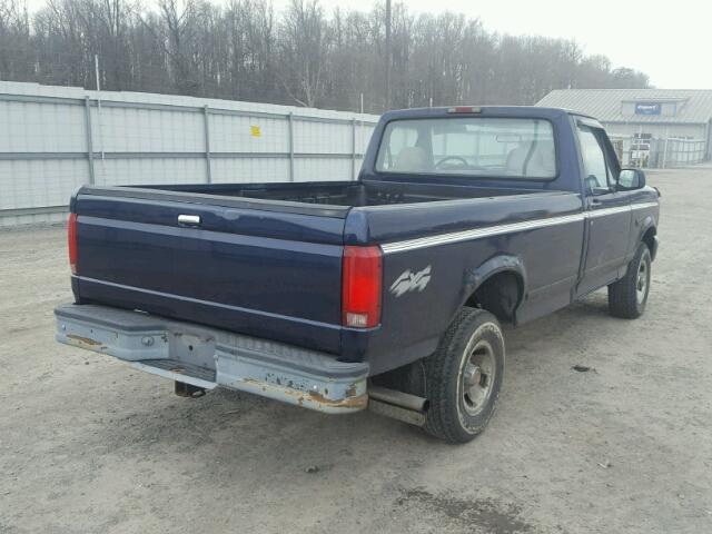 1FTEF14YXRNB69940 - 1994 FORD F150 BLUE photo 4