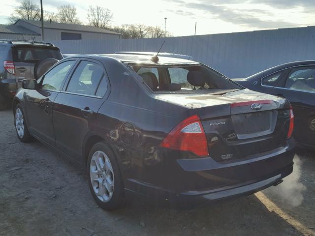 3FAHP0HA0BR327700 - 2011 FORD FUSION SE BLACK photo 3