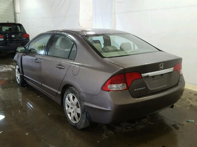 2HGFA1F99AH552632 - 2010 HONDA CIVIC EXL GRAY photo 3