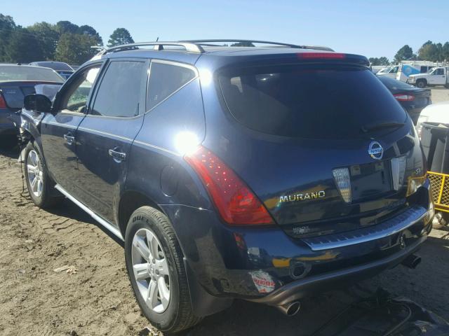 JN8AZ08T47W516401 - 2007 NISSAN MURANO SL BLUE photo 3