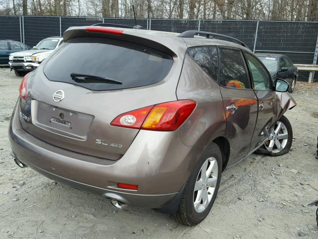 JN8AZ18W89W107627 - 2009 NISSAN MURANO S BROWN photo 4