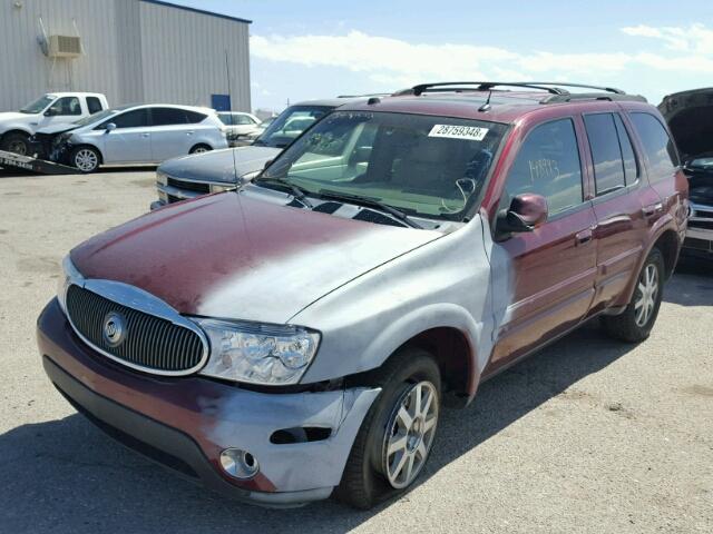 5GADT13S752170073 - 2005 BUICK RAINIER CX BURGUNDY photo 2