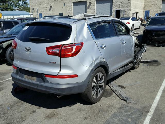 KNDPC3A68B7112274 - 2011 KIA SPORTAGE E SILVER photo 4