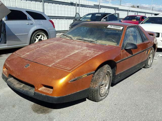 1G2PF3799GP259305 - 1986 PONTIAC FIERO SE ORANGE photo 2