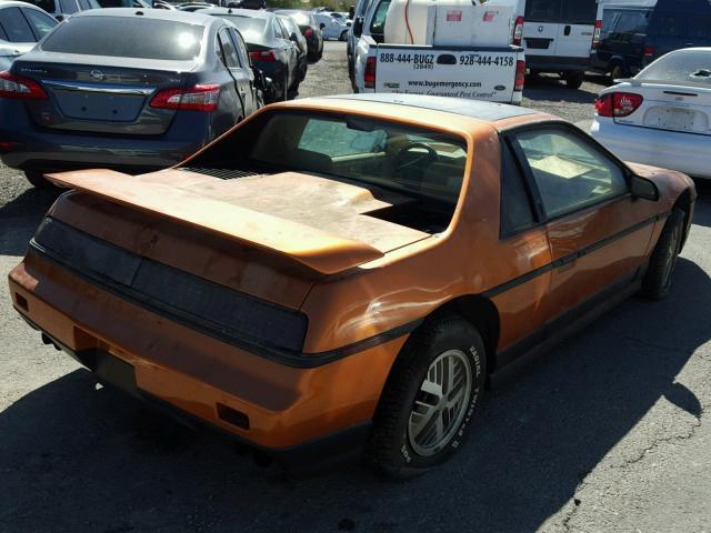 1G2PF3799GP259305 - 1986 PONTIAC FIERO SE ORANGE photo 4