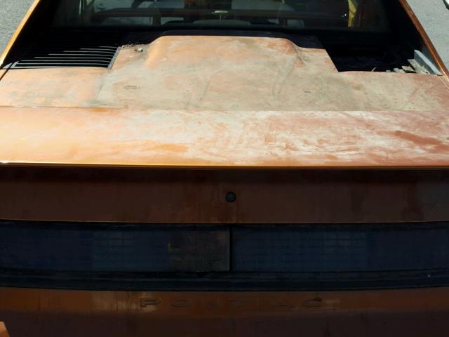 1G2PF3799GP259305 - 1986 PONTIAC FIERO SE ORANGE photo 7