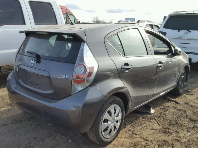 JTDKDTB39C1525143 - 2012 TOYOTA PRIUS C GRAY photo 4