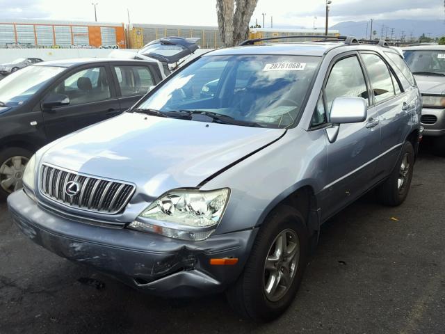 JTJGF10U610115982 - 2001 LEXUS RX 300 GRAY photo 2