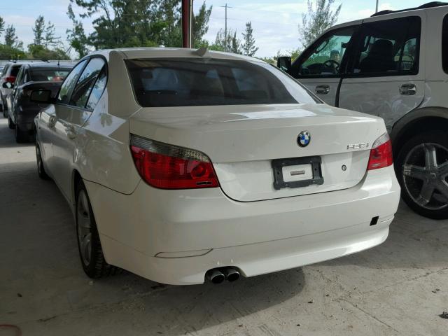 WBANE53507CW60167 - 2007 BMW 525 I WHITE photo 3