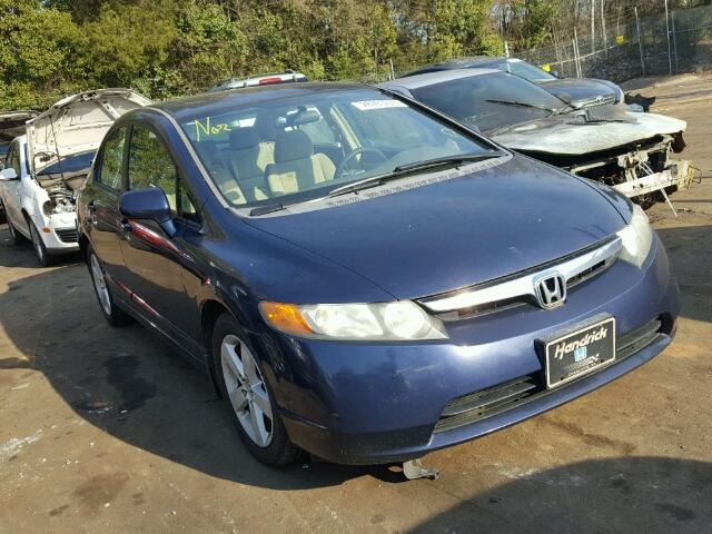 1HGFA16876L110031 - 2006 HONDA CIVIC EX BLUE photo 1