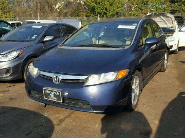 1HGFA16876L110031 - 2006 HONDA CIVIC EX BLUE photo 2