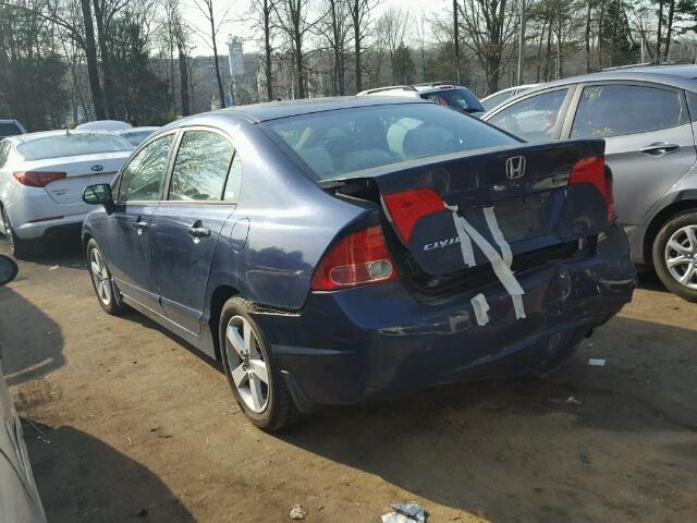 1HGFA16876L110031 - 2006 HONDA CIVIC EX BLUE photo 3