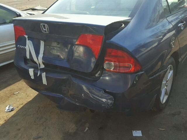 1HGFA16876L110031 - 2006 HONDA CIVIC EX BLUE photo 9