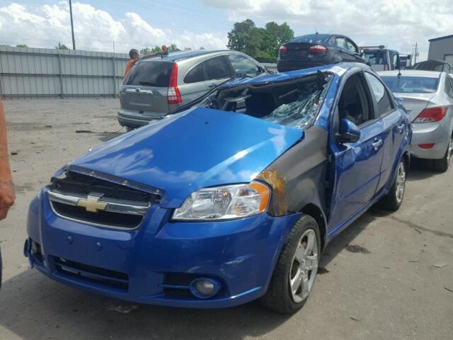 KL1TG56E69B320120 - 2009 CHEVROLET AVEO LT BLUE photo 2