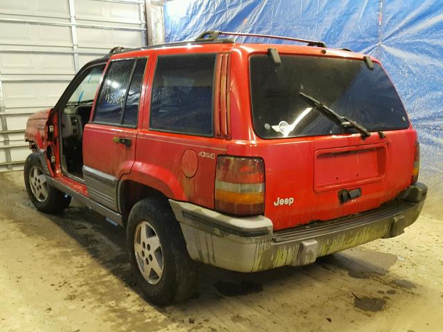 1J4GZ58S3SC760507 - 1995 JEEP GRAND CHER RED photo 3