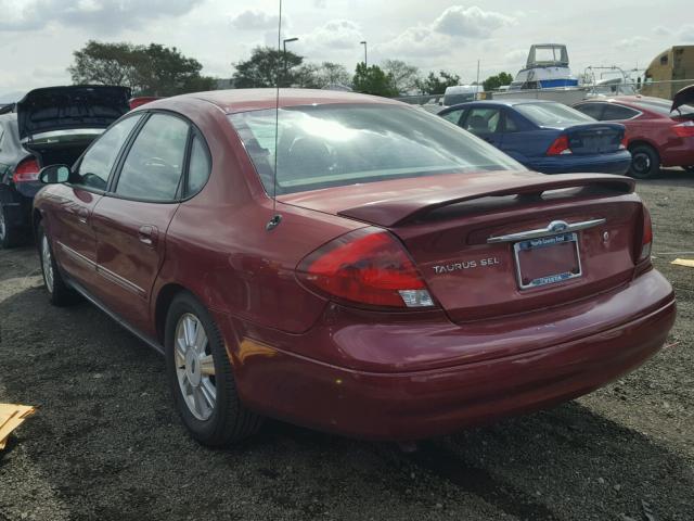 1FAFP56S23G190798 - 2003 FORD TAURUS SEL RED photo 3