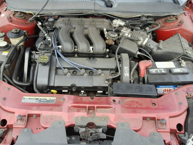 1FAFP56S23G190798 - 2003 FORD TAURUS SEL RED photo 7