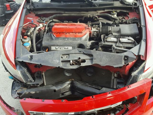 1HGCS22848A006543 - 2008 HONDA ACCORD EXL RED photo 7