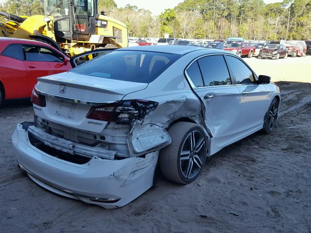 1HGCR2F57GA191827 - 2016 HONDA ACCORD SPO WHITE photo 4