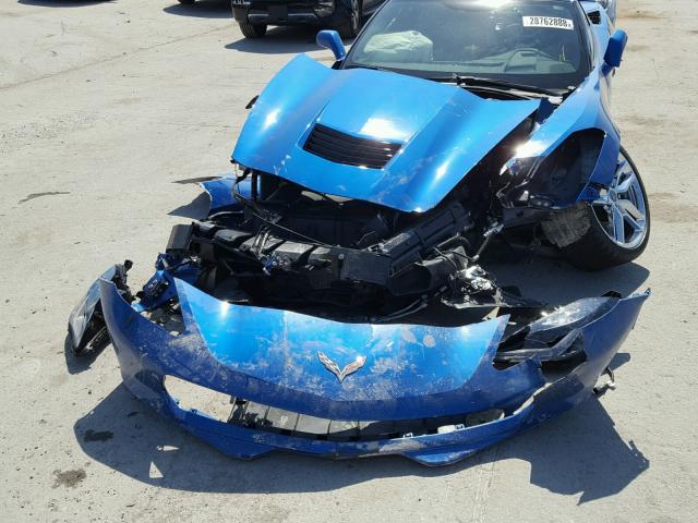 1G1YK2D73G5115102 - 2016 CHEVROLET CORVETTE S BLUE photo 9