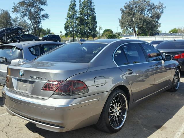 WBAHN83586DT37234 - 2006 BMW 750 LI GRAY photo 4