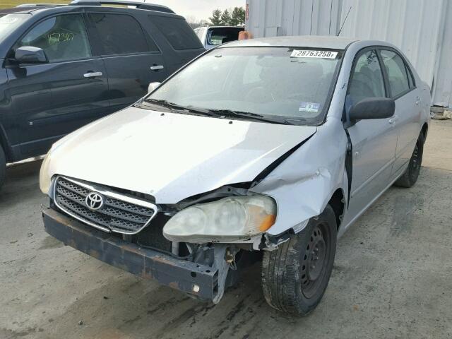 2T1BR32E35C325439 - 2005 TOYOTA COROLLA CE SILVER photo 2