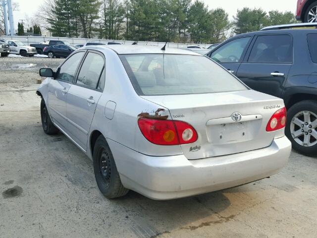 2T1BR32E35C325439 - 2005 TOYOTA COROLLA CE SILVER photo 3