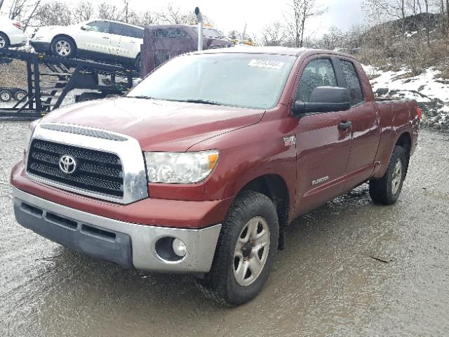 5TFBV54129X085065 - 2009 TOYOTA TUNDRA DOU BURGUNDY photo 2