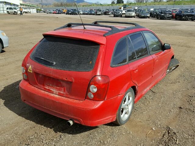 JM1BJ246021563014 - 2002 MAZDA PROTEGE PR RED photo 4